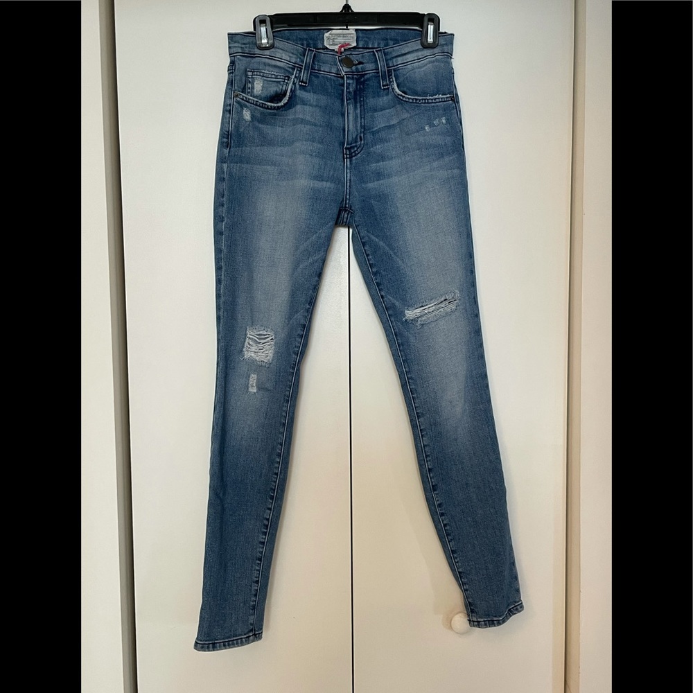 Current/Elliott Light Distressed Skinny Jeans
